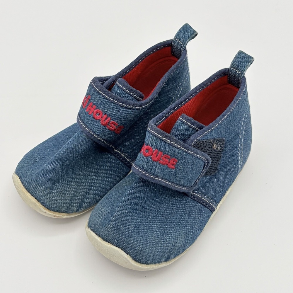 Miki House Kids Vintage Shoes Made in Japan Denim Booties Size 13 US 6‎